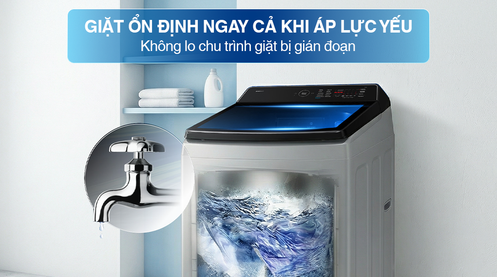 Máy giặt Samsung Ecobubble Inverter 12.5 kg WA40F12E4LSV