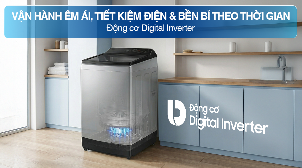 Máy giặt Samsung Ecobubble Inverter 12.5 kg WA40F12E4LSV