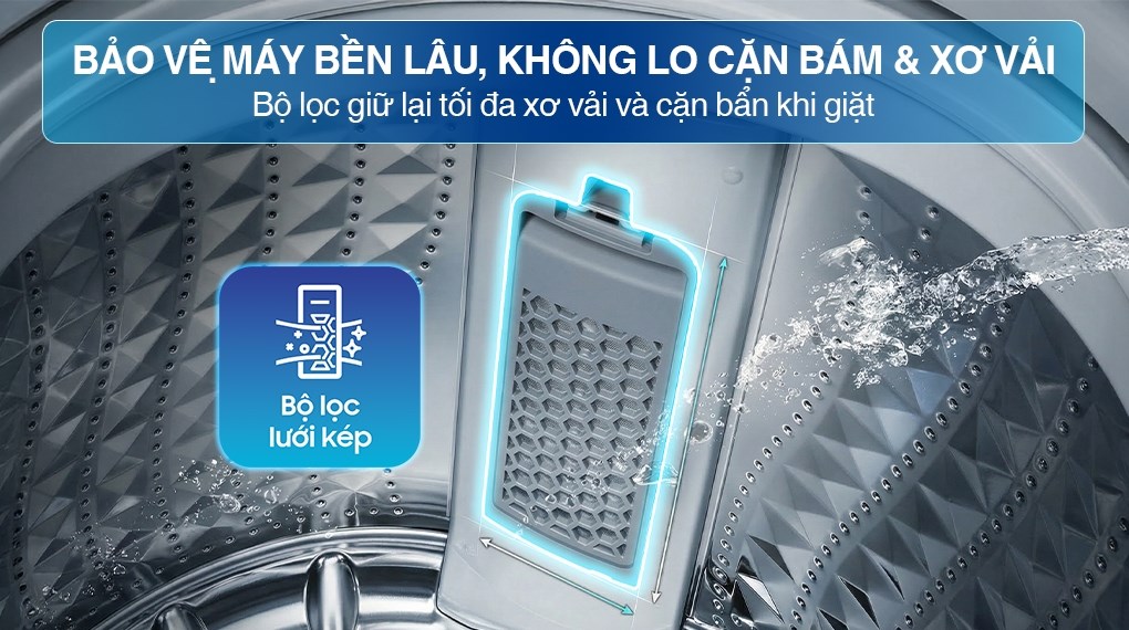 Máy giặt Samsung Ecobubble Inverter 12.5 kg WA40F12E4LSV