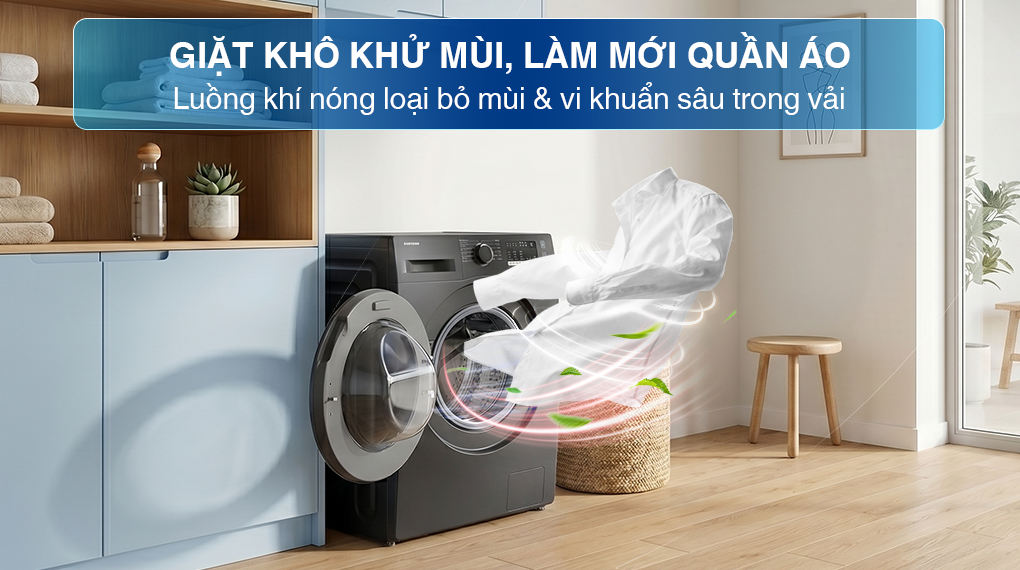 Máy giặt sấy Samsung Ecobubble Inverter giặt 10 kg - sấy 6 kg WD10HG4U04BBSV
