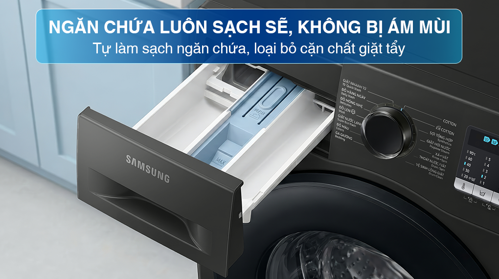 Máy giặt sấy Samsung Ecobubble Inverter giặt 10 kg - sấy 6 kg WD10HG4U04BBSV