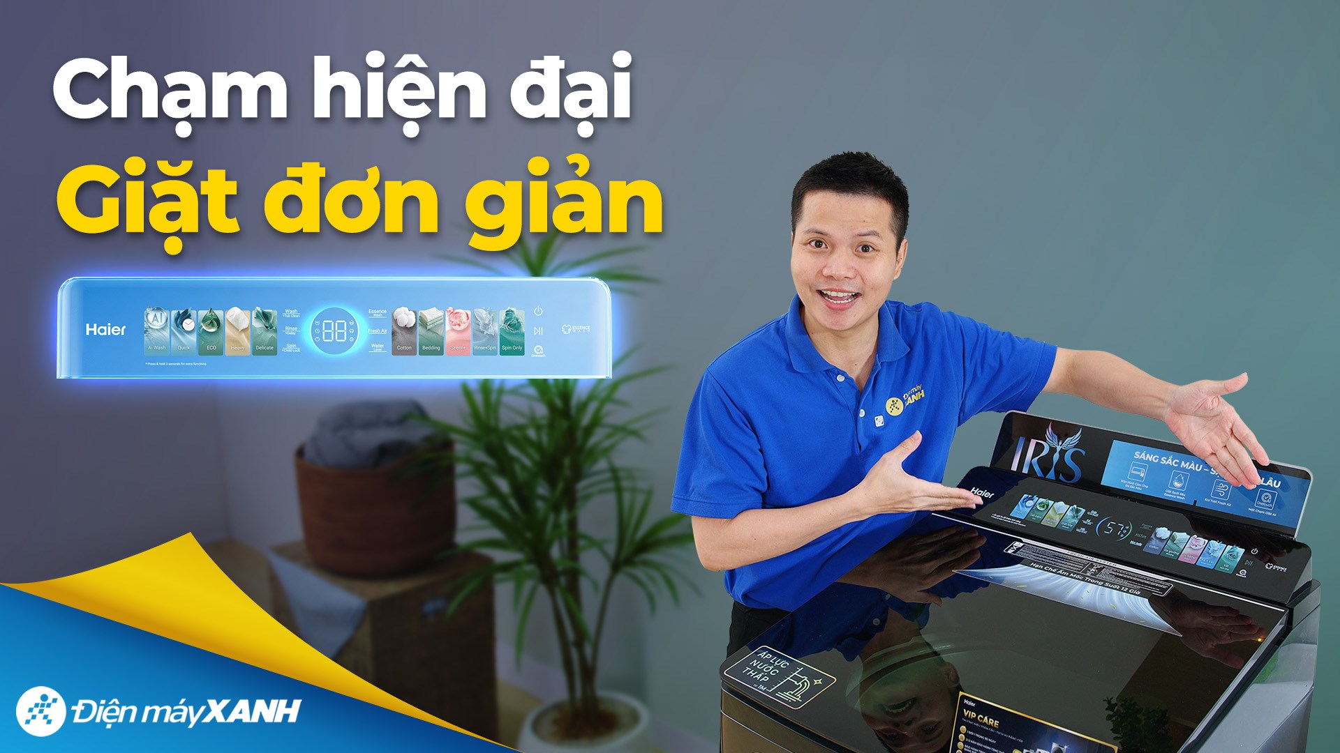 Máy giặt Haier IRIS Inverter 15 kg HWM150-B2698B
