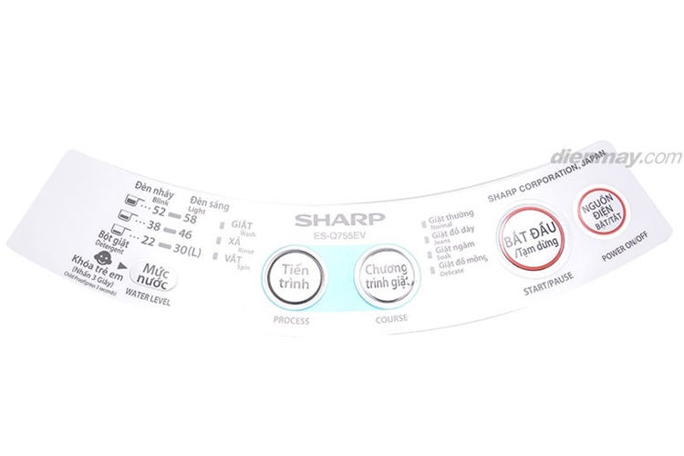 Máy giặt Sharp ES-Q755EV 7.5kg