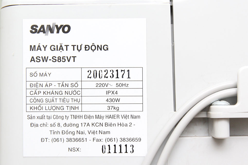 Máy giặt Sanyo ASW-S85VT 8.5kg