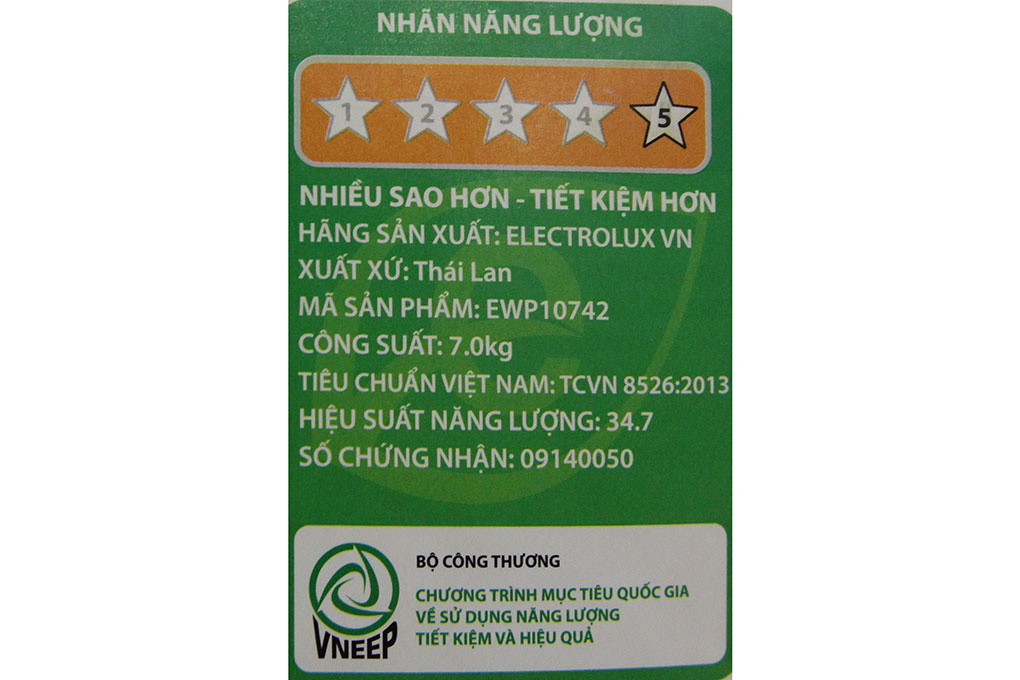 Máy giặt Electrolux 7 kg EWP10742