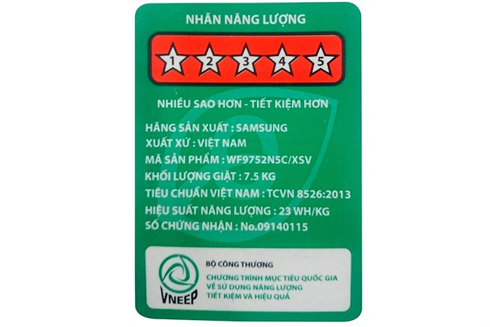 Máy giặt Samsung WF9752N5C 7.5 kg