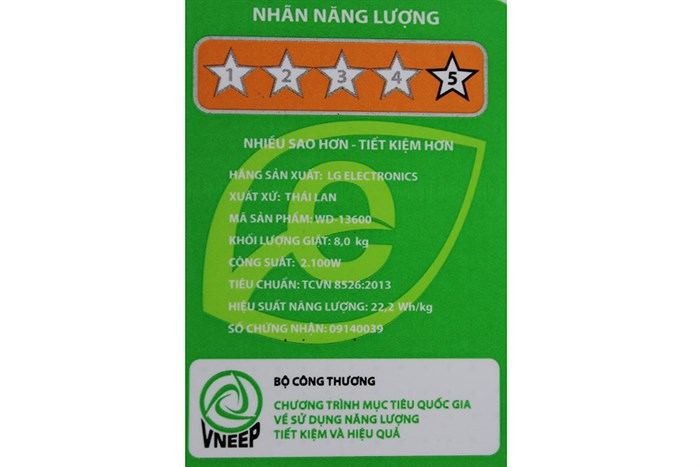 Máy giặt LG 8 kg WD-13600