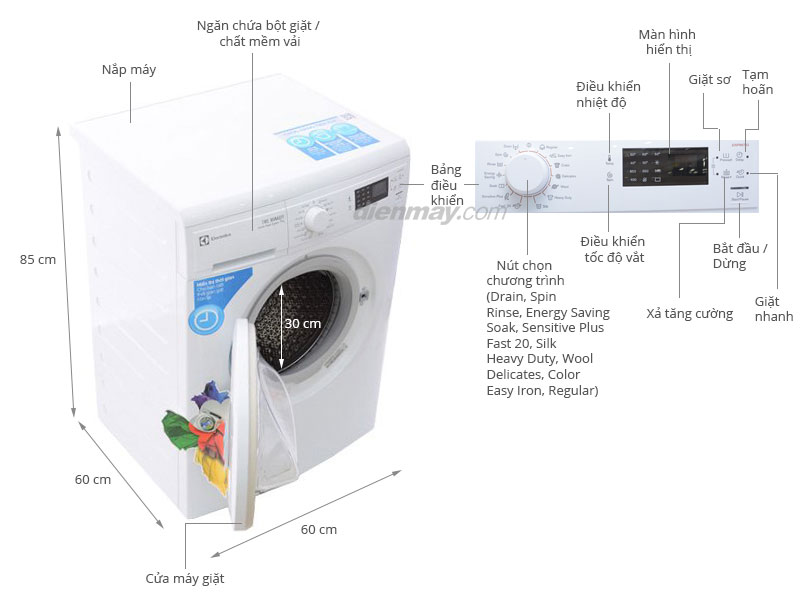 Máy giặt Electrolux EWP85742 7kg