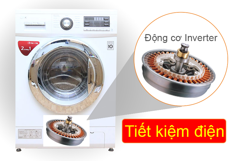 LG WD-18600 sử dụng công nghệ Inverter
