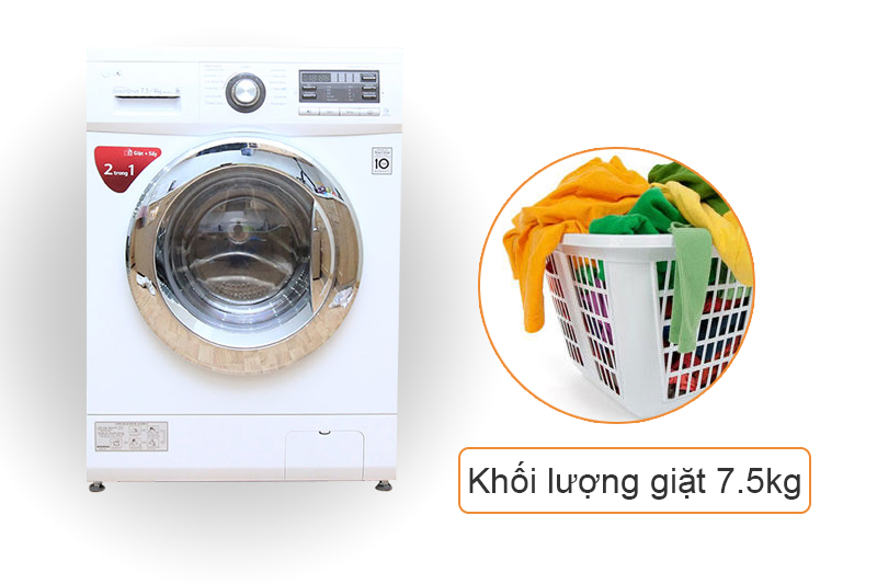 LG WD-18600 có khối lượng giặt 7.5kg