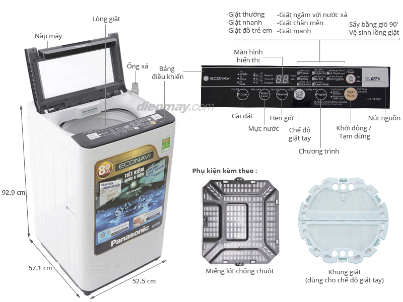 Máy giặt Panasonic NA-F80G5HRV 8kg