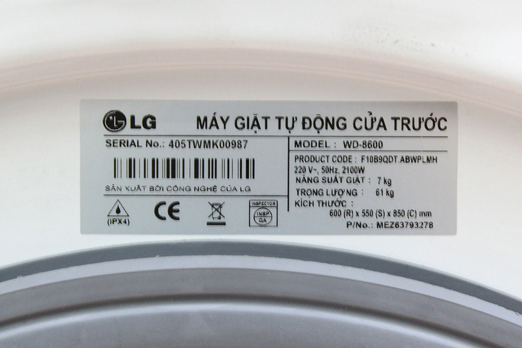 Máy giặt LG 7 kg WD-8600