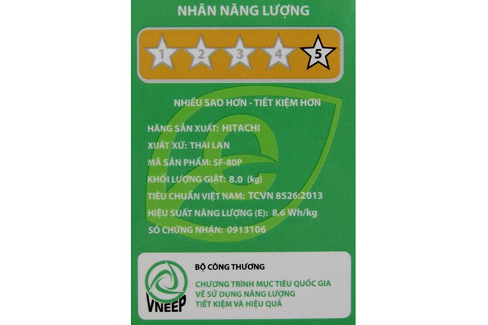 Máy giặt Hitachi 8 kg SF-80P