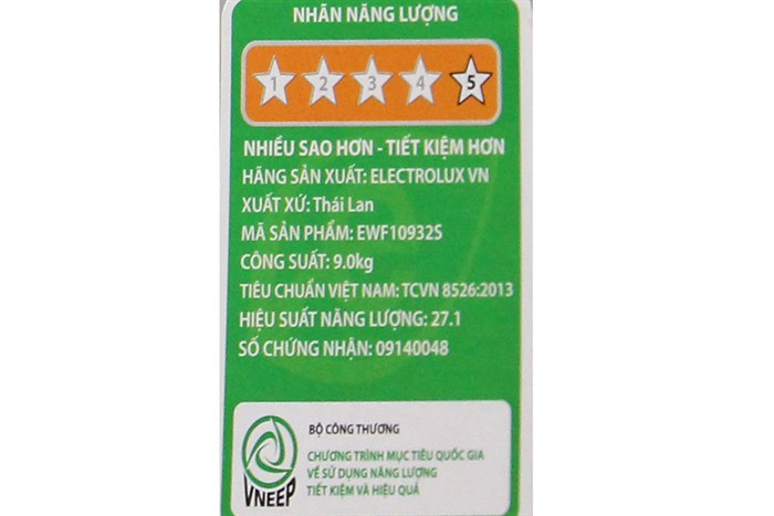 Máy giặt Electrolux EWF10932S 9kg