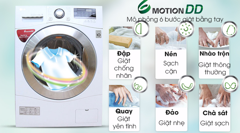 Máy giặt LG Inverter 8 kg WD-14660