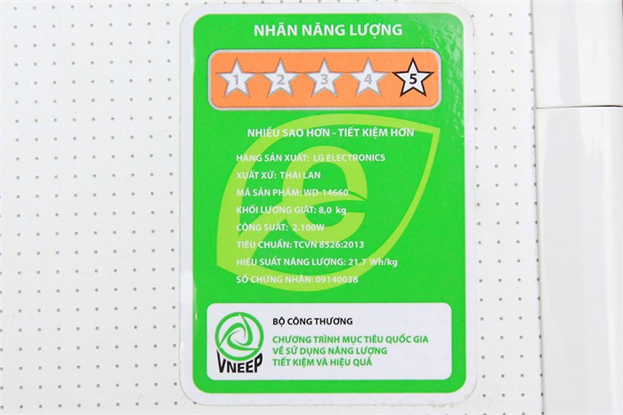 Máy giặt LG Inverter 8 kg WD-14660
