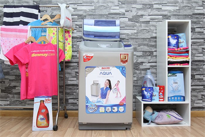 Máy giặt Sanyo 9kg ASW-DQ900ZT Màu Bạc