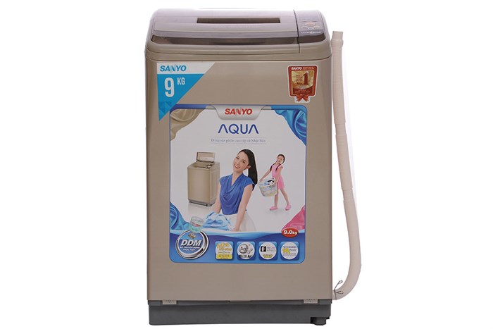 Máy giặt Sanyo 9kg ASW-DQ900ZT Màu Vàng đồng