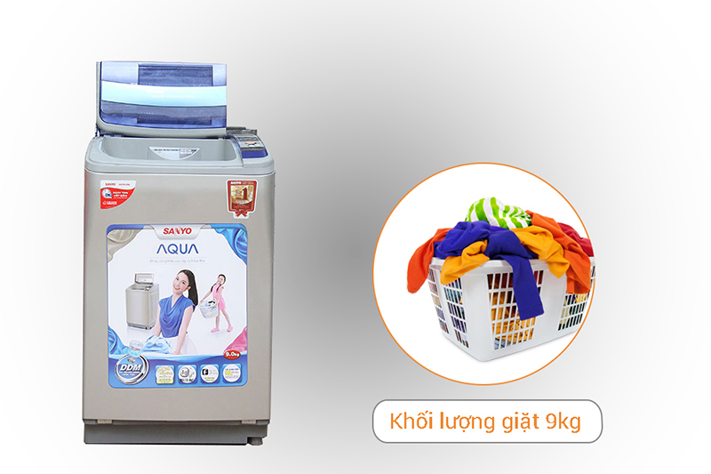 Khối lượng giặt 9 kg