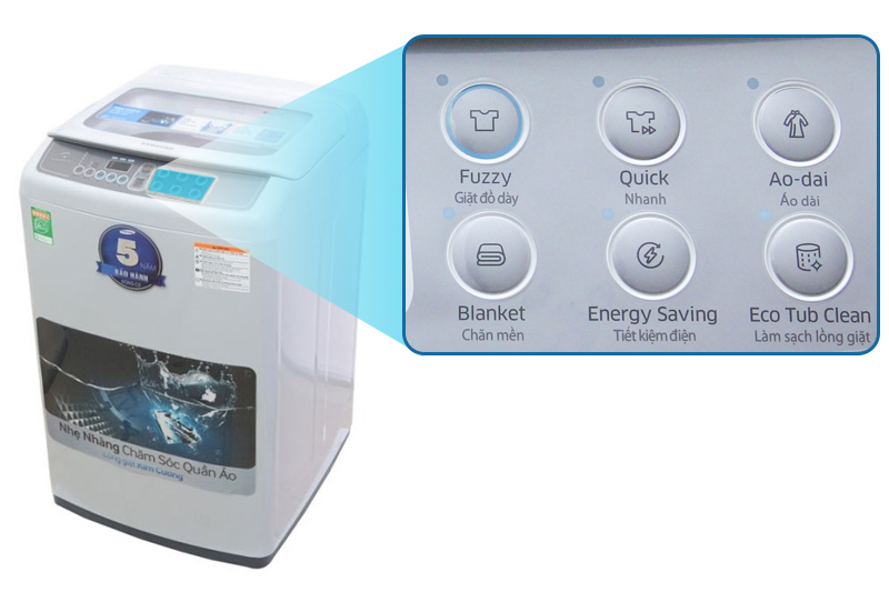 Đa dạng chế độ giặt - Máy giặt Samsung 7.2 kg WA72H4000SG/SV