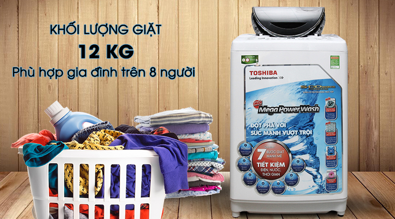 Máy giặt Toshiba Inverter 12kg AW-DC1300WV