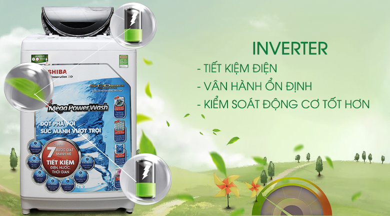 Máy giặt Toshiba Inverter 12kg AW-DC1300WV