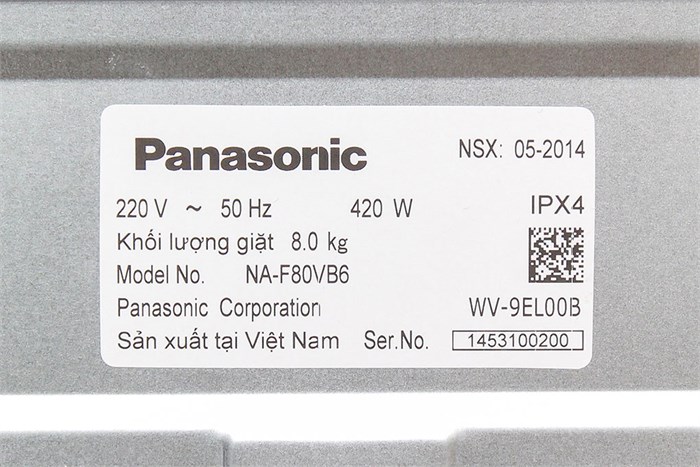 Máy giặt Panasonic NA-F80VB6HRV 8kg