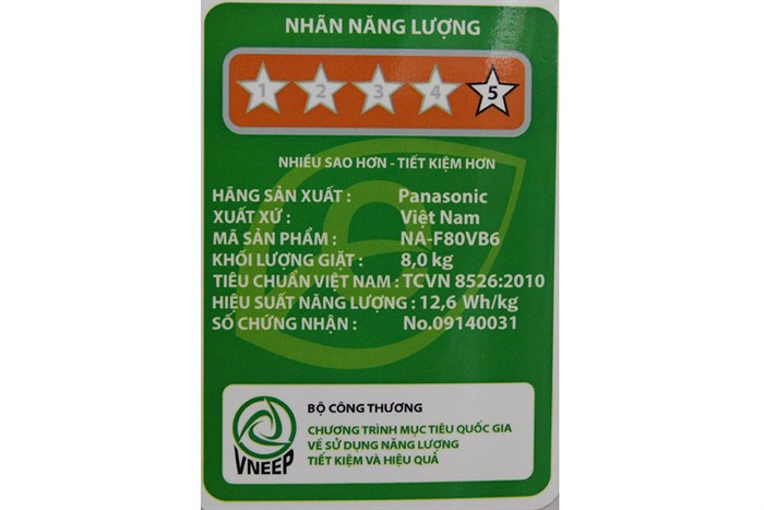 Máy giặt Panasonic NA-F80VB6HRV 8kg