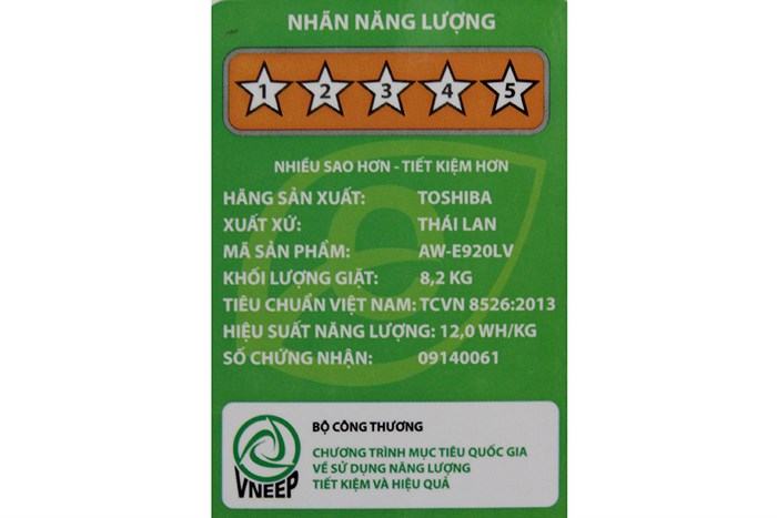 Máy giặt Toshiba 8.2kg AW-E920LV WB Màu Xanh Dương