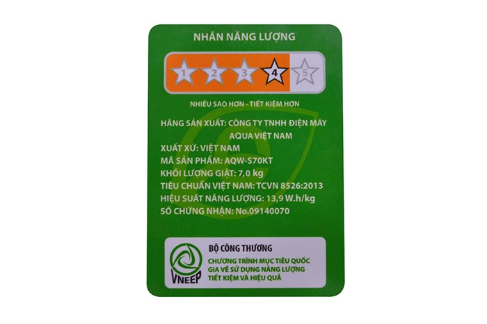 Máy giặt AQUA 7kg AQW-S70KT