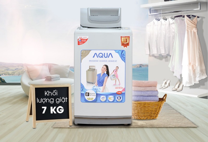 Sở hữu thiết kế nổi bật và hiện đại, máy giặt AQUA AQW-S70KT hứa hẹn có thể mang đến sự sang trọng cho gia đình bạn