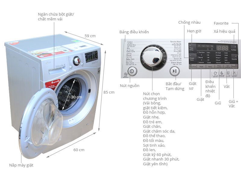 Máy giặt LG 9 kg WD-16600