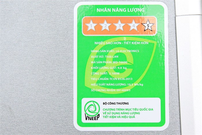 Máy giặt LG 9 kg WD-16600