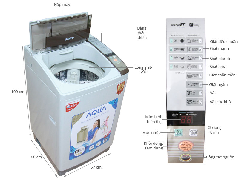 Máy giặt Sanyo ASW-S90ZT 9kg