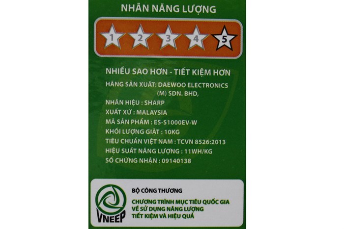 Máy giặt Sharp 10kg ES-S1000EV