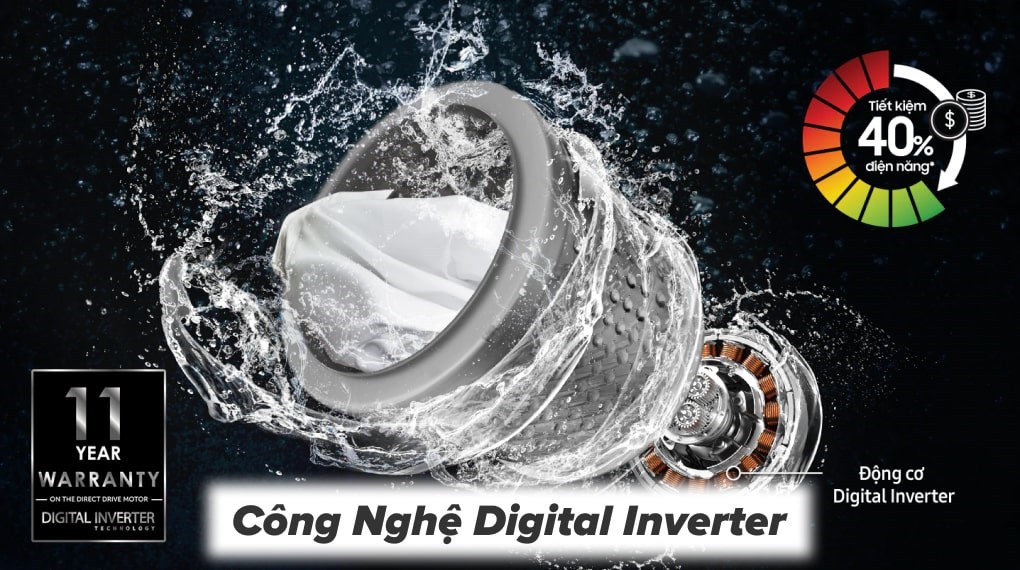 Máy giặt Samsung 10 kg WA10J5710SG/SV