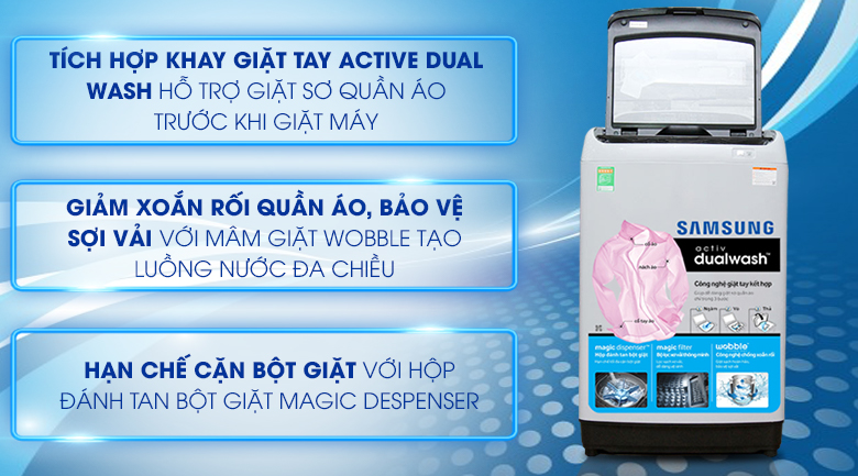 Máy giặt Samsung 10 kg WA10J5710SG/SV - 4
