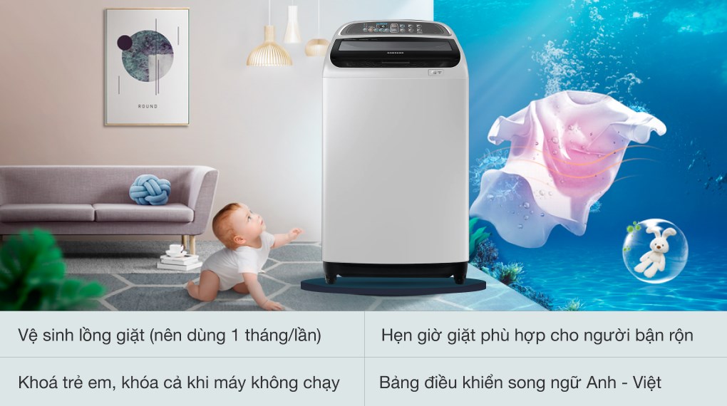 Máy giặt Samsung 10 kg WA10J5710SG/SV