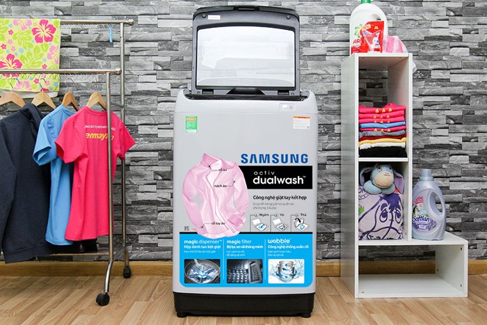 Máy giặt Samsung 10 kg WA10J5710SG/SV Màu Xám