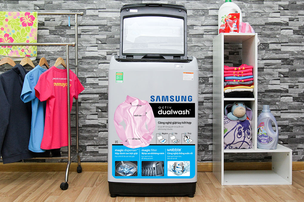 Máy giặt Samsung 10 kg WA10J5710SG/SV Màu Xám