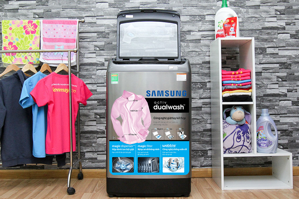 Máy giặt Samsung Inverter 12 Kg WA12J5750SP/SV Màu Xám