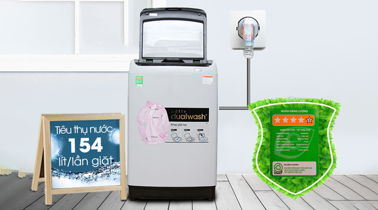 Máy giặt Samsung 9 kg WA90J5710SG/SV