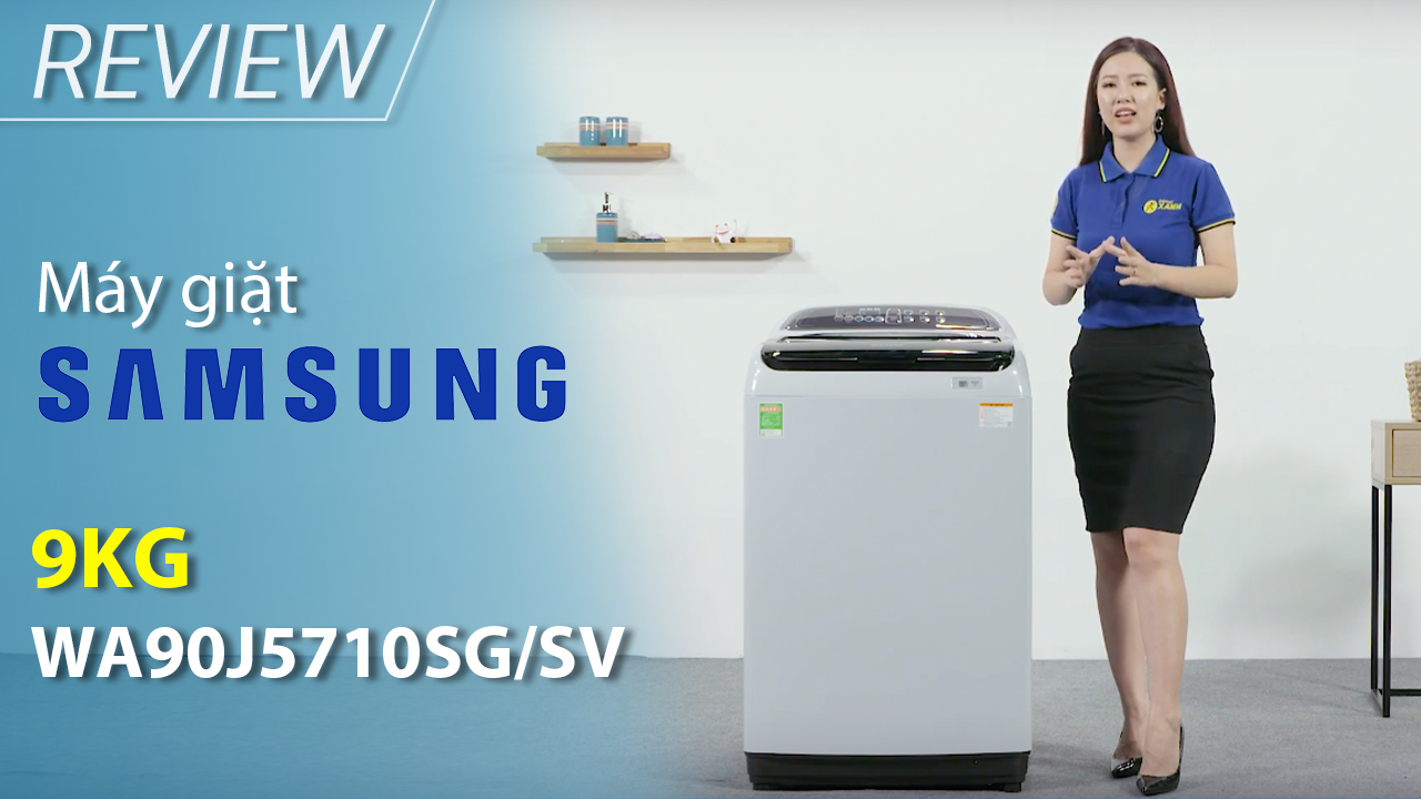 Máy giặt Samsung 9 kg WA90J5710SG/SV