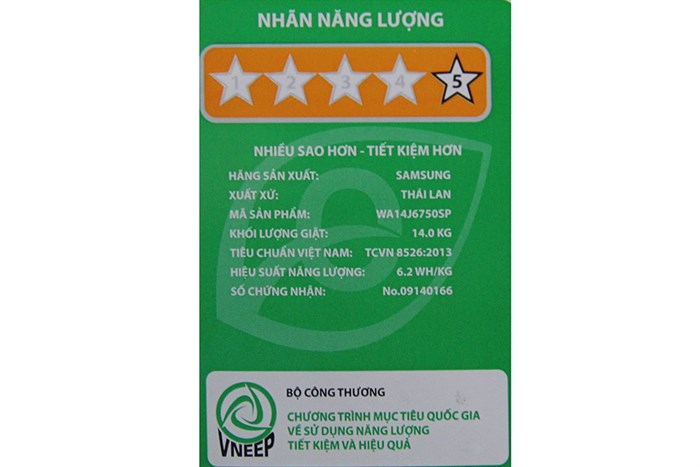 Máy giặt Samsung Inverter 14 Kg WA14J6750SP/SV Màu Inox