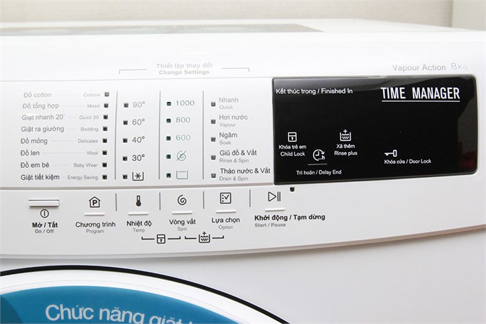 Máy giặt Electrolux 8 kg EWF10843 Màu Trắng