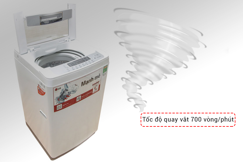 LG WF-S7519BW có tốc độ quay 700 vòng/phút