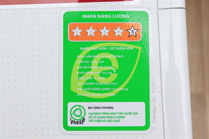 Máy giặt LG 8 kg WD-12600