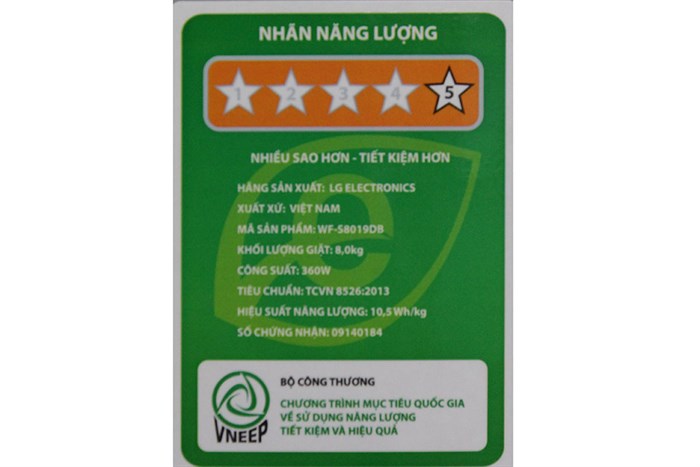 Máy giặt LG 8 kg WF-S8019DB