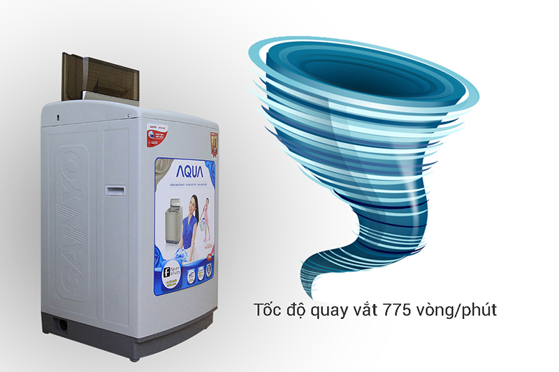 Tốc độ quay lên đến 775 vòng/phút
