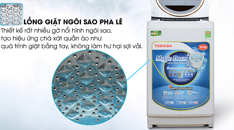 Máy giặt Toshiba 9.5 kg ME1050GV (WD)